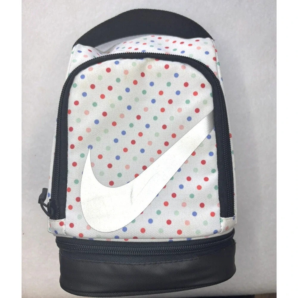 Nike Softside Lunchbox Fuel Pack 2.0 White Polka Dot Insulated Compact Size